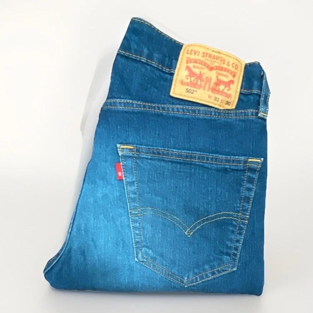 Levi's Men's 502 Denim Regular Fit 5-Pocket Medium Wash W31 L30 IS 26 SKU 061